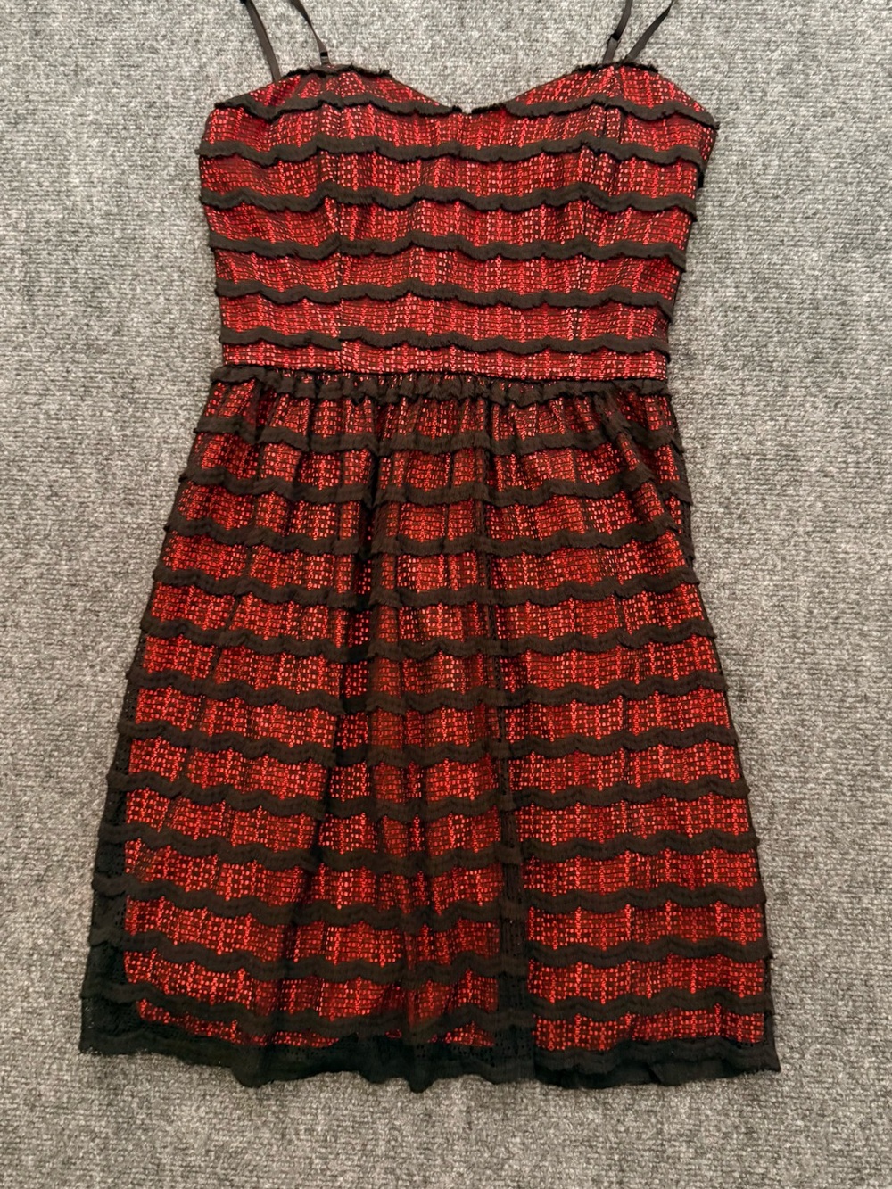 Women’s Daytrip Black & Neon Red Dress Size M Halloween Flamenco West Side Story